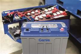 Genie’s E-Drive Lithium-Ion scissor battery system. 
