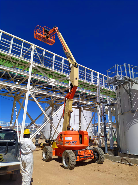 One of Alo Group's JLG articulating booms in action